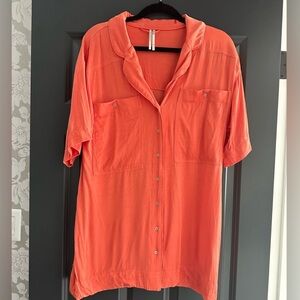 Anthropologie Night Oversize Dress Satin Sz XS